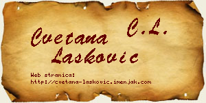 Cvetana Lasković vizit kartica